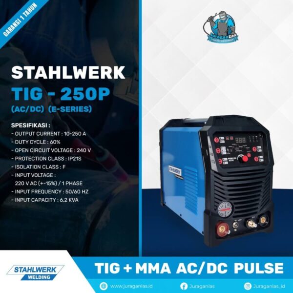 Mesin las AC/DC TIG / Argon Pulse merk Stahlwerk TIG-250E P AC/DC