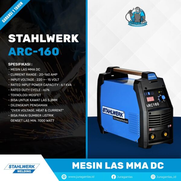 Mesin Las DC MMA Arc-160 Stahlwerk