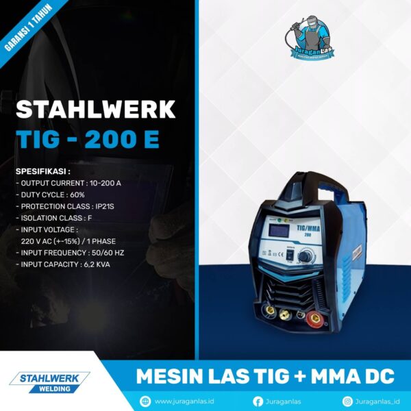 Mesin Las TIG Stahlwerk 200A DC Tig-200E