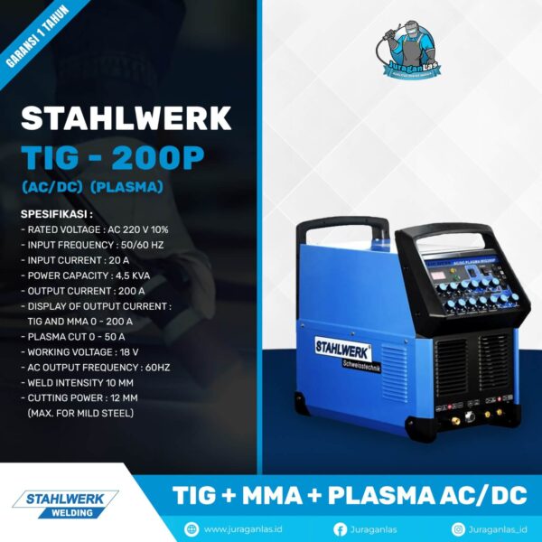 Mesin Las TIG-200P AC/DC + Plasma AC/DC Pulse Stahlwerk