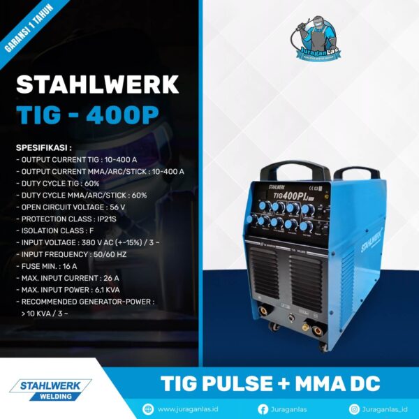 Mesin Las TIG-400 P DC TIG Pulse Stahlwerk