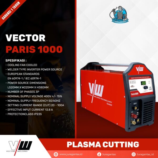 Mesin Plasma Cutting 100A VW Vector Red Paris 1000