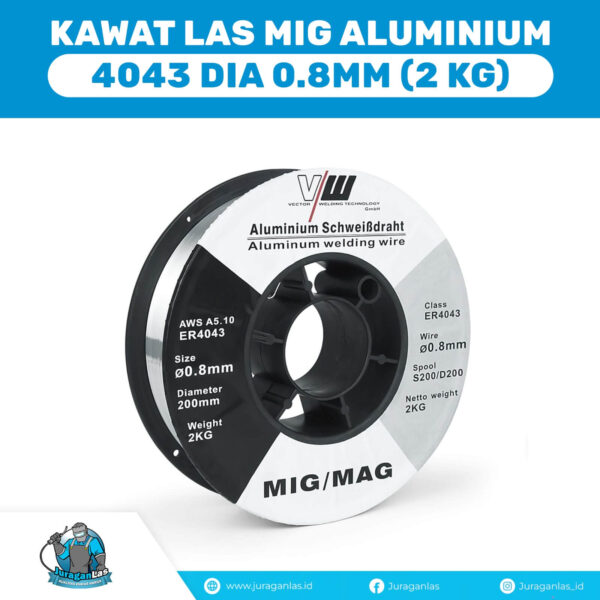 Kawat Las MIG Aluminium/ Alu Wire 4043 diameter 0.8mm berat 2 kg