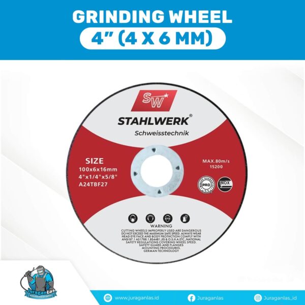 Batu Gerinda / Gurinda / Grinding Wheel 4" ( 4 x 6mm ) Stahlwerk