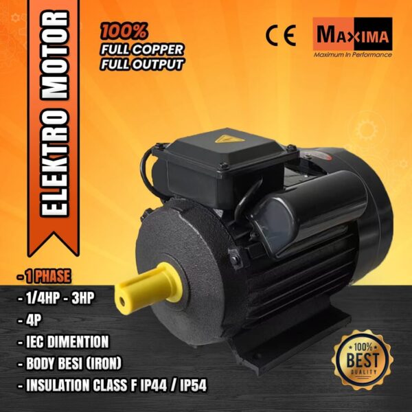 DINAMO ELEKTRO MOTOR ELECTRO MOTOR 2 HP 1 PHASE MAXIMA