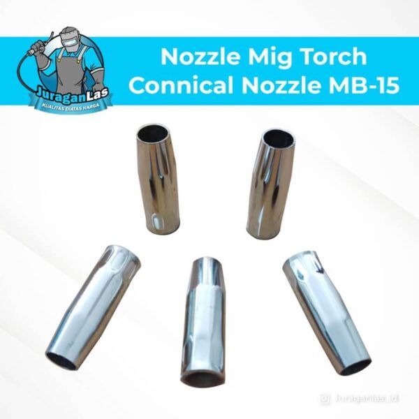 Nozzle untuk mig torch tipe Connical Nozzle MB-15 E
