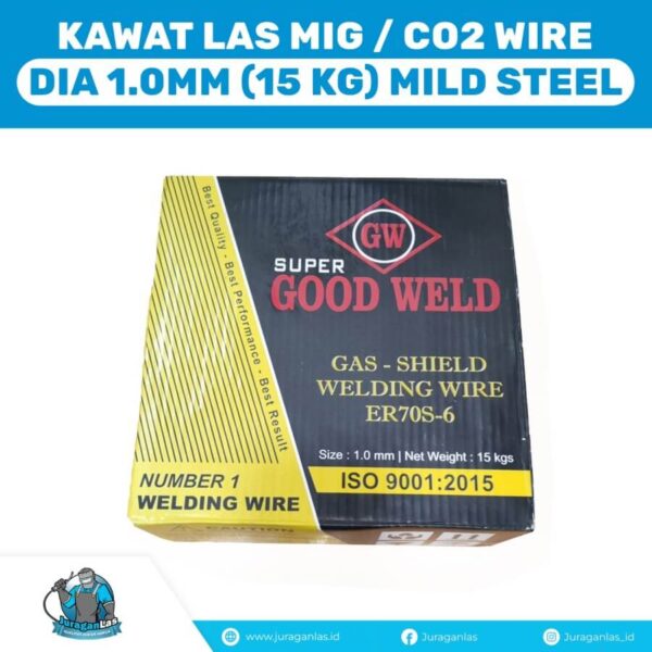 Kawat Las MIG / CO2 Wire diameter 1.0mm berat 15 kg untuk mild steel